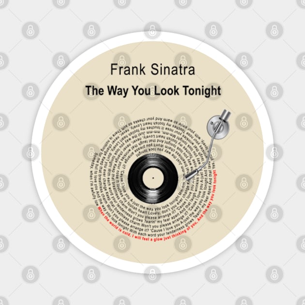 THE WAY YOU LOOK TONIGHT LYRICS ILLUSTRATIONS Magnet by Vansa Design